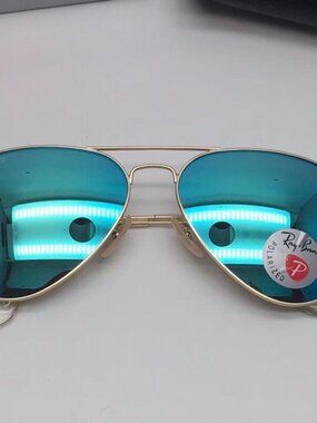Ray-Ban 3025 Blue Aviator Sunglasses 58mm